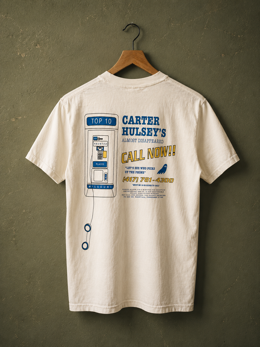 Carter Hulsey's Almost Disappeared – Top 10 Haunted Places Tee