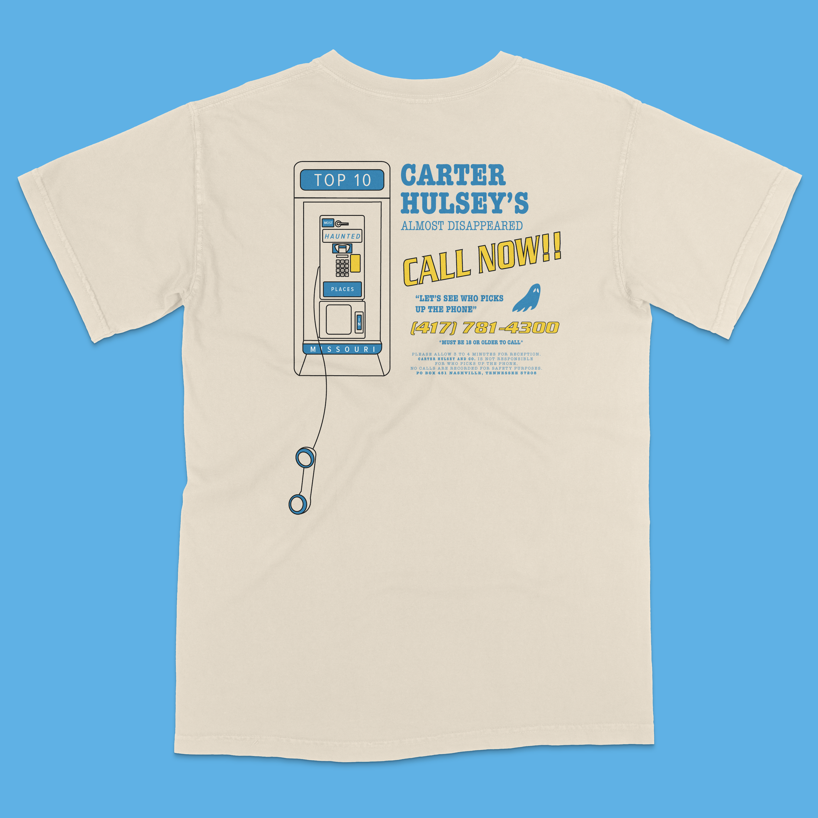 Carter Hulsey's Almost Disappeared – Top 10 Haunted Places Tee