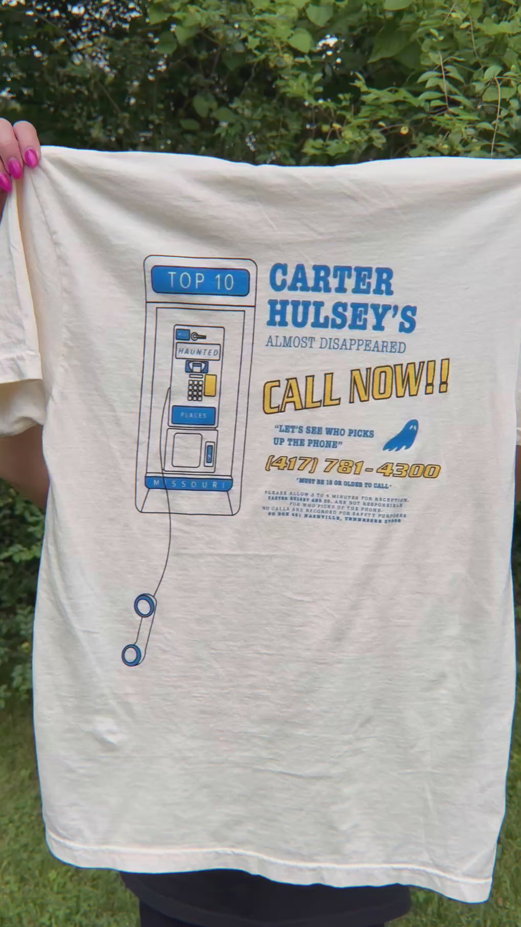 Carter Hulsey's Almost Disappeared – Top 10 Haunted Places Tee